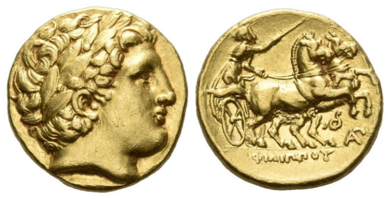 Lot 298 - Philip II 359 – 336. Stater, Lampsacus circa 323-316. Ex Jerome Lacroix II, 2011, 4; NAC 123, 2021, Man in Love with Art, 214 and NAC Summer 2025, 222 sales.