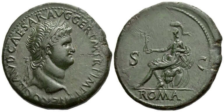 Lot 569 - Nero, 54-68 Sestertius Rome 65. Ex Tauler & Fau sale 103, 2022, 1518.